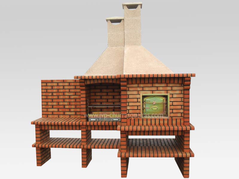 BBQ Grill 109, BBQ with Oven, Manufacture Garden Brick Barbecue Grill, BBQ in refractory bricks, Brick barbecues Grill, BBQ, churrasqueiras, Outdoor Barbecue Grill, charcoal barbecue grill, outdoor barbecue grills, charcoal grill, Barbecue and Pizza Oven, Barbecue Grill, Churrasqueiras, bbq with bricks
