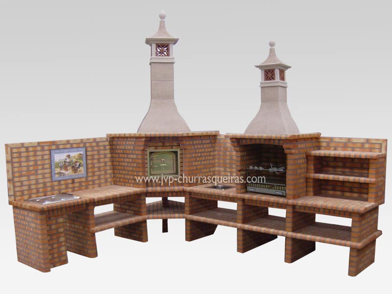 Brick Barbecue 81, BBQ with Oven, Manufacture Garden Brick Barbecue Grill, BBQ in refractory bricks, Brick barbecues Grill, BBQ, churrasqueiras, Outdoor Barbecue Grill, charcoal barbecue grill, outdoor barbecue grills, charcoal grill, Barbecue and Pizza Oven, Barbecue Grill, Churrasqueiras, bbq with bricks