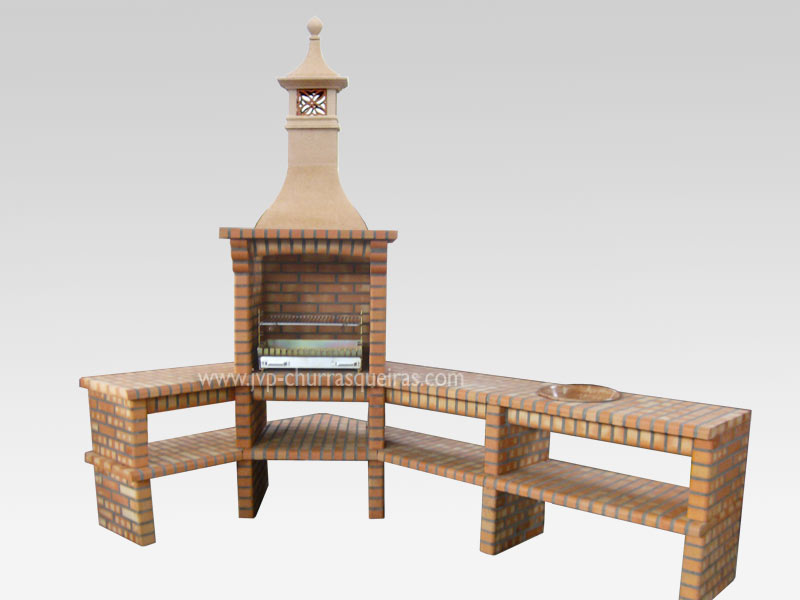 Brick Barbecue 98, Manufacture Garden Brick Barbecue Grill - BBQ in refractory bricks, Brick barbecues Grill, BBQ nice price, Cheap BBQ, churrasqueiras, Outdoor Barbecue Grill, charcoal barbecue grill, outdoor barbecue grills, charcoal grill, Barbecue and Pizza Oven, Barbecue Grill, Churrasqueiras, bbq with bricks
