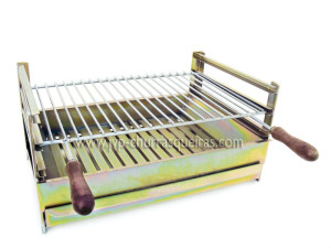 Grill in zincked iron with grid, Manufacturer of barbecues, barbecues bricks manufacturers. Portuguese manufacturer. Masonry Barbecues, BBQ grills, utensils for ovens