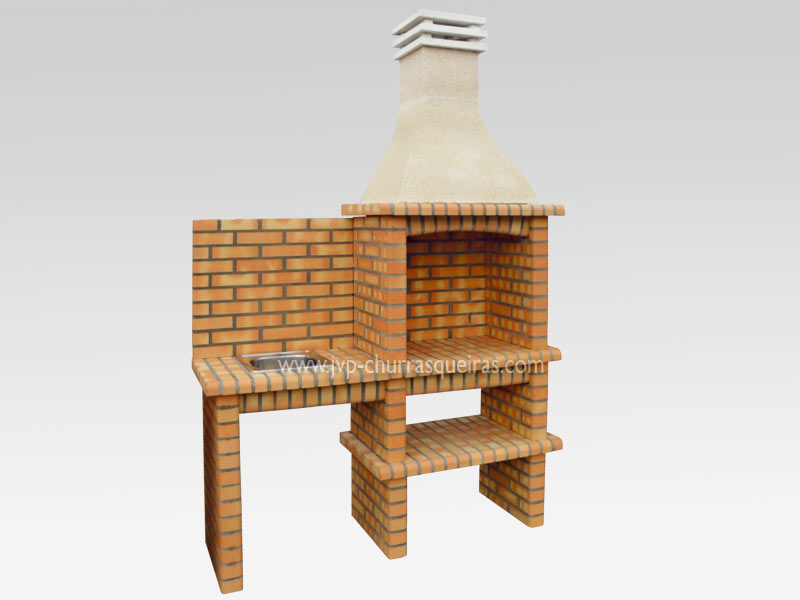 BBQ Grill 213-T, Manufacture Barbecue Grill, BBQ in refractory bricks, Brick barbecues Grill, Outdoor Barbecue Grill, Brick barbecue grill, Garden barbecue grills, charcoal grill, Barbecue Grill, Churrasqueiras, bbq with bricks
