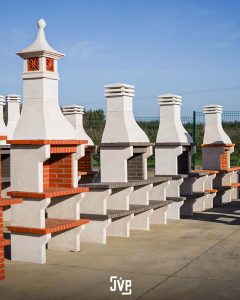 Novos modelos de churrasqueiras, JVP, exposição de churrasqueiras da fábrica
