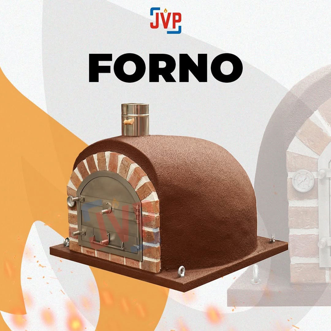 forno com isolamento, termómetro, Fornos a lenha JVP